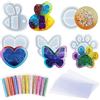 Generic Yayatty Stampi in Silicone in Resina Shaker Resina Silicone, 5 Pz Stampi Shaker per Resina Epossidica con PVC Foglio e Paillettes per La Creazione di Gioielli, Decorazioni per La Casa