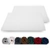 Rinsl Set di 2 tappetini da doccia, 100% spugna di cotone (bianco, 50 x 70 cm, confezione da 2 pezzi)