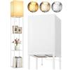 OUTON Lampada da Terra con Ripiani, 158 cm, 3 Ripiani, 3 Tonalità, Bianco | LED E27 9W Inclusa, 810 lm, Paralume in Tessuto, Interruttore a Catena, per Soggiorno, Camera e Ufficio
