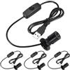 SUNOYA 4 Pezzi Mini Spotlight, Mini Faretto, Mini Faretti Dimmerabile Usb 5v In Alluminio Con Cavo Da 1,5 M, Mini Faretti A Led Per Gioielli Modello Espositore Scaffali (Luce Bianca Calda 3000k)