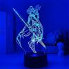 Generic Xiao Genshin Impact Anime Figure Night Light - Lampada LED illusione 3D con telecomando, fantastica decorazione per camera da letto, comodino per bambini, luce d'atmosfera