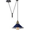 LEDSone Lampadari a sospensione classici a forma di ragno, regolabili, fai da te, lampadari vintage E27, lampada a sospensione a forma di ragno per cucina, sala da pranzo (Blu navy)