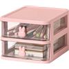LINGJIONG Organizer per trucchi, contenitore per cosmetici con cassetti, organizer da tavolo per camera da letto, cassetti per scrivania per artigianato, cosmetici fissi