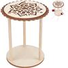 BENECREAT Disco Kumihimo con Motivo Floreale in Legno, Kit per Realizzare Braccialetti Rotondi da 16cm, Creatore di Braccialetti, Kit Disco Kumihimo Marudai A 32 Slot per Corda A Mano Fai-da-Te