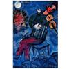 YYUEQIL Poster con stampa artistica su tela, motivo: Marc Chagall, il violinista blu, decorazione per la casa, decorazione moderna, senza cornice, 40 x 60 cm