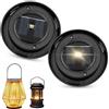 WRQIOO 2 pezzi di ricambio per luci solari da 8 cm, modulo solare di ricambio per lampada da giardino, coperchio di ricambio solare da 8 cm, con LED e IP44, impermeabile per lampade da giardino