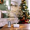 Sathychanpy Albero Luminoso LED 108 LED Albero di Betulla Luce Decorativa LED Sfeerverlichting Bianco Caldo Lampada Albero da Tavolo USB e Batterie Base Touch Rami Flessibili Decorazione Interni Casa Natale