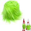 Rakiuty Tessuto in Pelliccia Sintetica Soffice,Pelliccia Sintetica Pelosa Strisce Pretagliate,per Cucito Capelli di Babbo Natale,per Decorazione,Barba di Gnomo (Verde,5cmx1,5m)