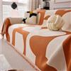 Morbuy Telo Copridivano Grande 2 3 4 5 Posti, Coperta Divano Invernale con Frange Decorative Multiuso Morbida Copri Divano Protezione per Mobili e Divano (180 * 230cm,Moda-Arancione)