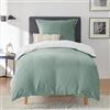 BEDSURE Biancheria da letto in flanella, 135 x 200 cm, 2 pezzi, verde caldo, set con cuscino da 80 x 80 cm