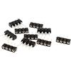 sourcing map sourcingmap® 10 Pz 4-Pin 10mm maschio a femmina Connettore Nera per RGB LED Striscia
