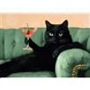QENSPE 5D Diamond Painting Kit Retr貌 - 30x40cm, Pittura Diamante Gatto DIY per Adulti Arte Mosaico per Decorazione Casa e Regalo Creativo