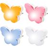 Pipihome 4 Pezzi Luce Notturna per Bambini con Sensore Crepuscolare, Stella/Farfalla EU Plug Lampada Notturna LED Camera da Letto, Bagno, Corridoio, Scale o Camera (Farfalla)