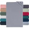 Nesture Lenzuolo con angoli elasticizzati in pile termico invernale, morbido e caldo, 140 x 200 cm, colore grigio