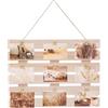 ATMOSPHERA CREATEUR D'INTERIEUR - Cornice multipla multipla, porta foto da parete in legno con clip in metallo dorato 58 x 43 cm