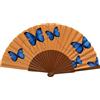 Tusitala Barcelona Ventaglio Spagnolo - Legno e Cotone - 23 cm - Custodia in yute natural - Accessorio Moda - Fatto a Mano in Spagna - Collezione Alzar la Mirada
