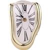 Carkio Creative Melting Clock, Salvador Dali Wall Decor for Home Office Shelf Desk Table, regalo divertente (oro)