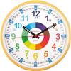 Kiddus Orologio da Parete Bambini per Imparare l'Ora, Orologio Educativo 30cm con Lancette Scritte Ora e Minuto, Decorazione Cameretta Bimbo e Bimba, Silenzioso, Pedagogico Colorati per Scuola e Casa