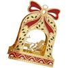 Krebs Glas Lauscha - Decorazione natalizia/decorazioni per albero di Natale - Gancio di Natale in metallo - Motivo: campana - Dimensioni: circa 5,5 cm