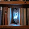 QUNZIDRESS Library Lantern Decorative Bookshelf Lighting, Metal Bookend Shelf Insert | Lampada da Comodino a Forma di Gufo con Mensola: supporto per libri in metallo con luce notturna, decorazione per casa