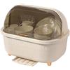 Generic Scolapiatti - Antipolvere per stoviglie, 40 x 30 x 30 x 30 cm, scolapiatti con coperchio, contenitore organizzato per l'efficienza della cucina, stoccaggio per casa, appartamento, camper e dormitorio