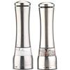 Rosenstein & Söhne macinino elettrico per spezie: Set da 2 Macina sale/pepe elettronico, Macina in ceramica, acciaio inossidabile (macinapepe elettrico, macinapepe con luce, spezie)