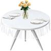 GUTEINTE Tovaglia Plastica Trasparente, Tovaglia Protettiva Lavabile per Giardino all'aperto, Pellicola Protettiva per Mobili, Tavolo, Copritavolo Impermeabile, Antimacchia (1, Rotonda 90cm)