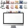 Bukecagif 6 pz Animali Ufficio Gadget, Deco Ufficio, Mini Figure | 6 figure di animali in resina, gadget da ufficio come decorazione per schermo, mini figure per scrivania, auto e casa