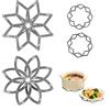 luopeidian Sottopentola Allungabile, Sotto Pentola Acciaio Inox Resistente al Calore, Sottopentola Pentole Calde Design Fiocco di Neve e Fiore di Prugno, Appoggia Pentoles Calde per Pentole, Set da 2 Pezzi