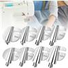 OWLMATE 8 Pezzi Piedino per Orlo Arrotolato, Sewing Rolled Hemmer Foot in Acciaio Inox, Piedino Orlatore Universale, Per Macchine Da Cucire Domestiche E Industriali (3-10 Mm)