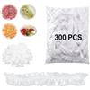Jecdfs 300 pellicole per alimenti con elastici, copripiatti elastici(36 cm) | Coperchi per alimenti elastici riabilibili, protezione della freschezza delle verdure, per microonde e PE alimentare