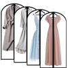 JSF Custodia Porta Abiti, (60×160cm) Copriabiti Antipolvere Trasparenti, PEVA Lavabile Buste per Abiti, Copertura Vestiti con Cerniera, Custodie Copri Abiti per Smoking, Giacca, Camicie, Gonne(set di 4)