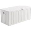 FRANKYSTAR® Neo 75 - Baule Portaoggetti da Giardino 110x46x53 cm 285 lt Contenitore Lucchettabile in Resina Bianco