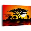 ARTTOR Quadri Moderni su Tela 120x80 cm Stampe da Parete Africa Natura - 0539 | Giraffa Safari Savana Quadro Decorativo XXL 1 pezzo Soggiorno Camera da Letto Arte da Parete Decorazione da Parete ARTTOR