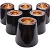Smallterm Paralumi neri con fodera in clip su ombrelli luce candele lampadari lampade paralumi, 6 set