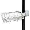 EVBOTGEE Mensola da doccia per asta doccia, in acciaio inox, senza foratura, 22-32 mm