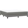 vidaXL Struttura Letto a Rete a Molle Grigio Scuro 160x200 cm Tessuto