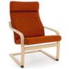 VINYLLA Fodera di ricambio per poltrona Ikea Poang (cuscino design 3, poliestere, arancione)