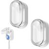NOPVUFA Set di 2 Supporto per spazzolino da Denti Elettrico da Parete, Antipolvere Organizer per Bagno, Porta Spazzolino Elettrico da Muro, Adesivo Solido Senza Perforazione, Bianco