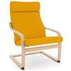 VINYLLA Fodera di Ricambio Compatibile con Poltrona IKEA POÄNG - Poliestere, Giallo
