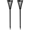 OUSFOT 2 in 1 Luci Solari da Esterno Giardino RGB e Luce Calda, 2 Pezzi | IP65 Impermeabile Faretti Solari led da Illuminazione Giardino per Cortile, Decorazioni Feste, Halloween, Natale