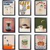 FloralGrace Set di 9 Poster Vintage caffè, Poster da Parete per Matcha Latte Pancake Kitchen, Dopamin Italienische Deko Aesthetic, Quadri da Cucina Coffee Bar 20x30CM Senza Cornice
