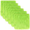XIABYAYU Tessuto in Pelliccia Sintetica, 6 Pcs Barba di Gnomo Pre-Tagliata, 25 x 25 cm, Verde, Pelliccia Sintetica per Barba Gnomi, per Fai Da Te Decorazioni Natalizie