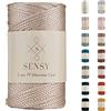 S SENSY Sensy, Cordoncino in poliestere da 5 mm, 95 metri, 100% polipropilene, per macramè, 5 mm, per borse all'uncinetto, macramè, filo all'uncinetto, regalo per maglieria (Latte)