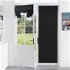 GOIEHIR 1 Pezzo Tende Oscuranti Termiche per Porta D'ingresso, 173 × 66 cm Fissaggio con Velcro, Tende per Porta Francese, Tende Romane Opache con Lacci per Porte a Vetri (Nero)