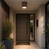 TOT ELECTRIC Plafoniera da Soffitto per Esterno a Cilindro attacco GU10 Lampada Marrone per balcone terrazzo ingresso