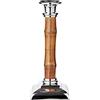 EDZARD Portacandele Holm Bambù (H 24 cm, Ø 10 cm), acciaio inox | per candele lunghe, candelabro, centrotavola elegante, decorazione tavola, idea regalo