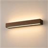 Dopa Applique LED da Esterno Up&Down Rettangolare Alluminio (50cm Marrone) | Doppio fascio luminoso, 3 colori CCT, IP65, montaggio verticale/orizzontale, disponibile in Marrone, Nero e Bianco
