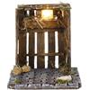 Holyart Presepe Napoletano: Capanna legno 20x20x20 cm presepe napoletano statue 8-10 cm