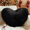 Yhoelata Cuscino Cuore, Nero Cuscino a Forma di Cuore, Peluche Cuore Cuscini Decorativi, Grande Cuscini per Divano, Cuscini Bambini Cuscino Letto, 37 * 47cm